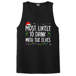 Most Likely to Drink With The Elves Elf Family Christmas  PosiCharge Competitor Tank