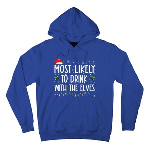 Most Likely to Drink With The Elves Elf Family Christmas  Hoodie