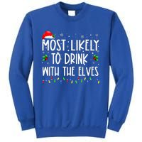 Most Likely to Drink With The Elves Elf Family Christmas  Sweatshirt