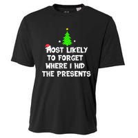 Most Likely To Forget Where I Hid The Presents Funny Cooling Performance Crew T-Shirt