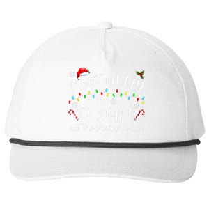 Most Likely To Start All The Shenanigans Family Xmas Holiday Snapback Five-Panel Rope Hat