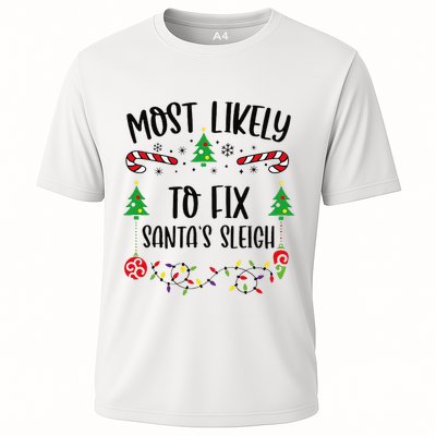 Most Likely To Fix SantaS Sleigh Funny Christmas Family Matching Cute Christm Performance Shirt