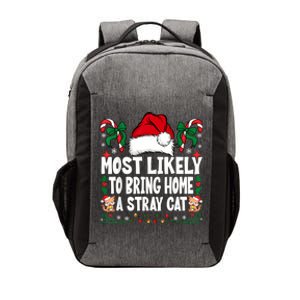 Most Likely To Bring Home A Stray Cat Matching Christmas Vector Backpack