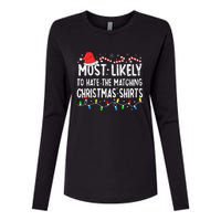 Most Likely To Hate Matching Christmas Family Pajamas Womens Cotton Relaxed Long Sleeve T-Shirt