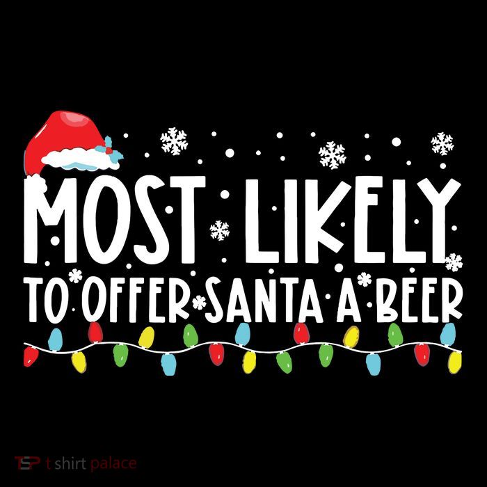 Most Likely To Offer Santa A Beer Funny Drinking Christmas 16 in Basic Backpack