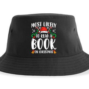 Most Likely To Read A Book On Christmas Matching Family Premium Sustainable Bucket Hat