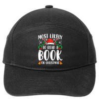 Most Likely To Read A Book On Christmas Matching Family Premium 7-Panel Snapback Hat