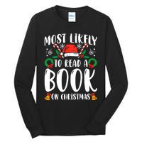 Most Likely To Read A Book On Christmas Matching Family Premium Tall Long Sleeve T-Shirt