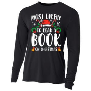 Most Likely To Read A Book On Christmas Matching Family Premium Cooling Performance Long Sleeve Crew