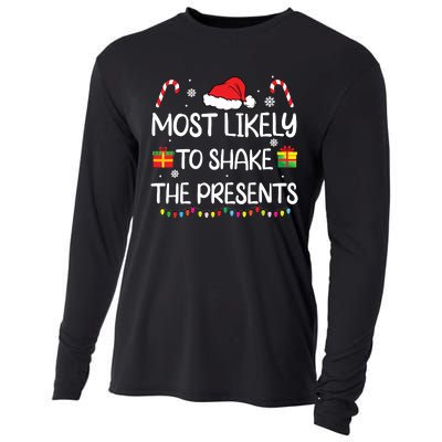 Most Likely To Shake The Presents Family Christmas Matching Cooling Performance Long Sleeve Crew