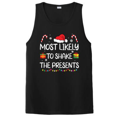 Most Likely To Shake The Presents Family Christmas Matching PosiCharge Competitor Tank