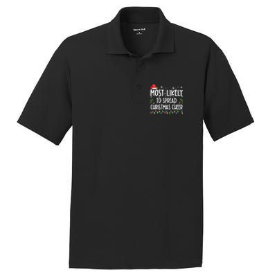 Most Likely To Spread Christmas Cheer Party Family Matching Great Gift PosiCharge RacerMesh Polo