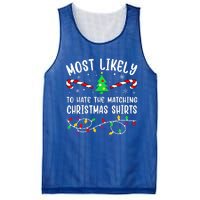 Most Likely To Hate The Matching Christmas  Funny  Mesh Reversible Basketball Jersey Tank