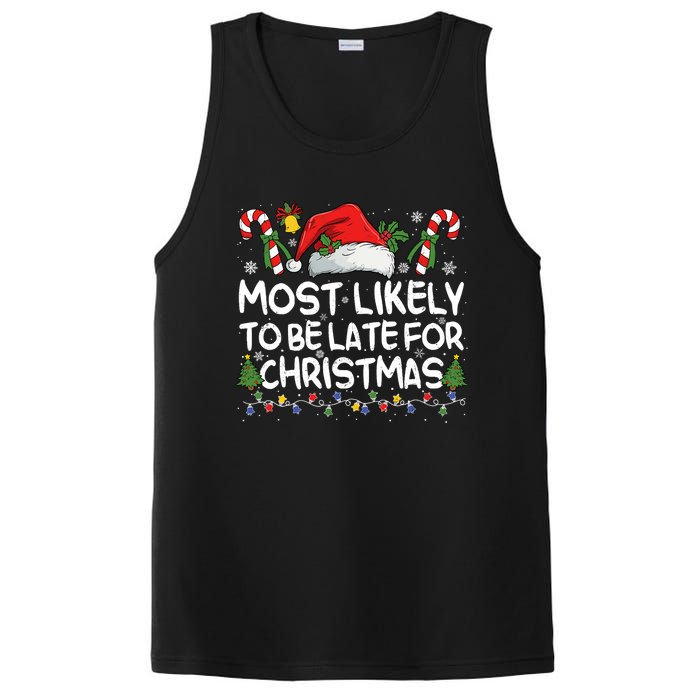 Most Likely To Be Late For Christmas Matching Christmas PosiCharge Competitor Tank