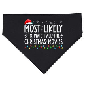 Most Likely To Watch All The Christmas Movies Christmas USA-Made Doggie Bandana