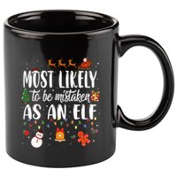 Most Likely To Be Mistaken As An Elf Family Christmas 11oz C Handle Ceramic Mug