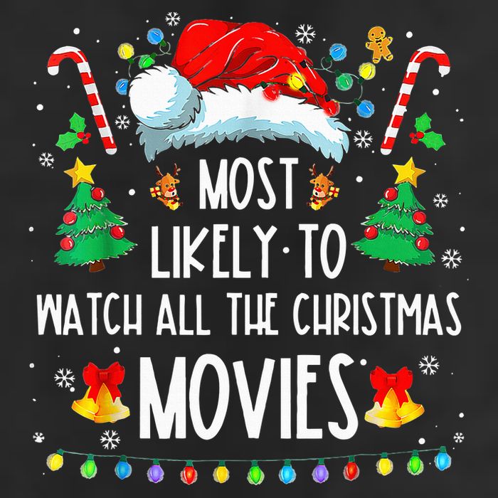 Most Likely To Watch All The Xmas Movies Family 7 Panel Mesh Trucker Snapback Hat