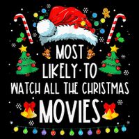 Most Likely To Watch All The Xmas Movies Family 16 in Basic Backpack