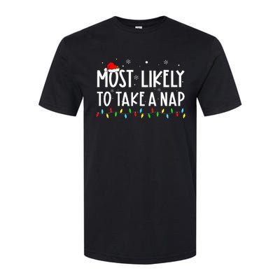 Most Likely To Take A Nap Family Xmas Pajama Christmas  Softstyle CVC T-Shirt