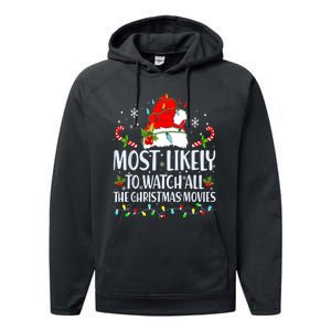 Most Likely To Watch All The Christmas Movies Matching Xmas Performance Fleece Hoodie