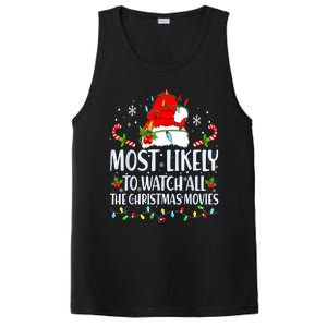 Most Likely To Watch All The Christmas Movies Matching Xmas PosiCharge Competitor Tank