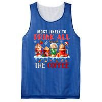 Most Like To All Coffee Xmas Naughty Santa Reindeer Funny Gift Mesh Reversible Basketball Jersey Tank