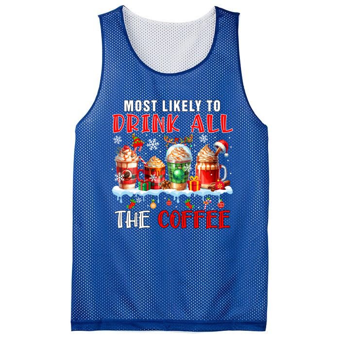 Most Like To All Coffee Xmas Naughty Santa Reindeer Funny Gift Mesh Reversible Basketball Jersey Tank