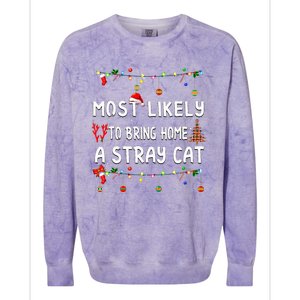 Most Likely To Christmas Funny Matching Family Pajamas Colorblast Crewneck Sweatshirt