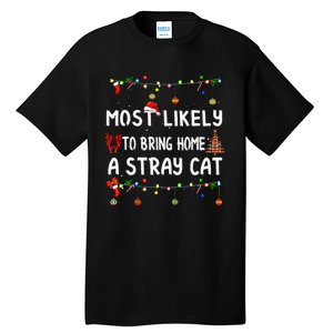 Most Likely To Christmas Funny Matching Family Pajamas Tall T-Shirt