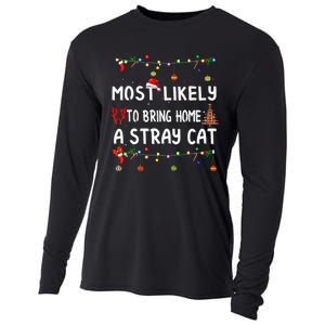 Most Likely To Christmas Funny Matching Family Pajamas Cooling Performance Long Sleeve Crew