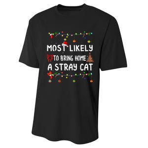 Most Likely To Christmas Funny Matching Family Pajamas Performance Sprint T-Shirt