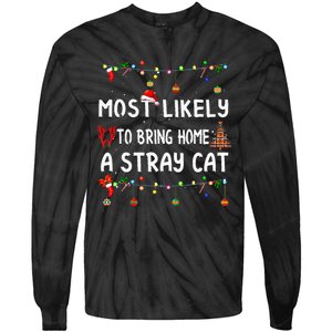 Most Likely To Christmas Funny Matching Family Pajamas Tie-Dye Long Sleeve Shirt