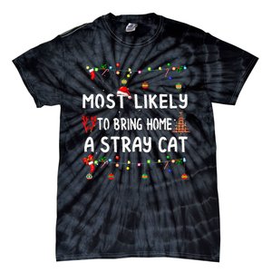 Most Likely To Christmas Funny Matching Family Pajamas Tie-Dye T-Shirt