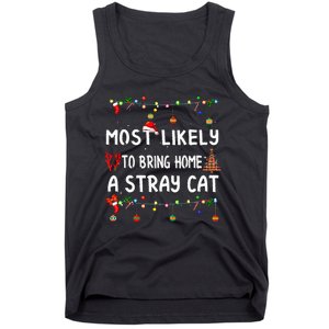 Most Likely To Christmas Funny Matching Family Pajamas Tank Top