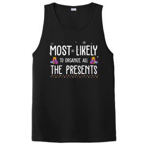 Most Likely To Organize All The Presents Funny Christmas PosiCharge Competitor Tank