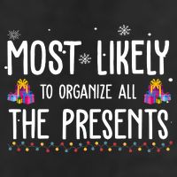 Most Likely To Organize All The Presents Funny Christmas Golf Towel