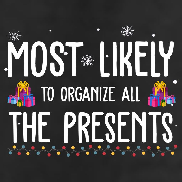 Most Likely To Organize All The Presents Funny Christmas Golf Towel
