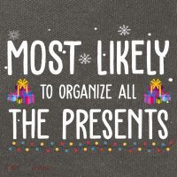Most Likely To Organize All The Presents Funny Christmas Cotton Canvas Backpack