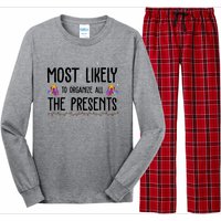 Most Likely To Organize All The Presents Funny Christmas Long Sleeve Pajama Set