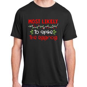 Most Likely To Shirt Funny Matching Family Christmas PJs Adult ChromaSoft Performance T-Shirt