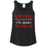 Most Likely To Shirt Funny Matching Family Christmas PJs Ladies Essential Tank