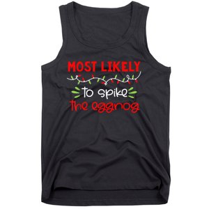 Most Likely To Shirt Funny Matching Family Christmas PJs Tank Top