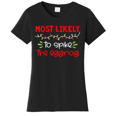 Most Likely To Shirt Funny Matching Family Christmas PJs Women's T-Shirt