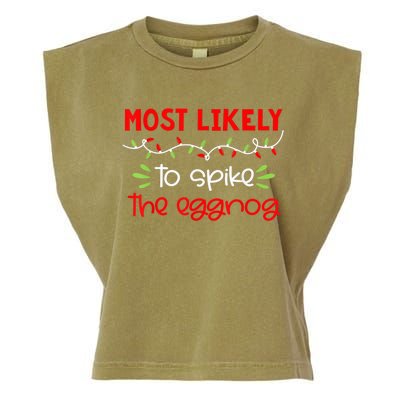 Most Likely To Shirt Funny Matching Family Christmas PJs Garment-Dyed Women's Muscle Tee