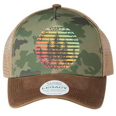 Minnesota Land That I Love Mn Pine Trees Gift Legacy Tie Dye Trucker Hat