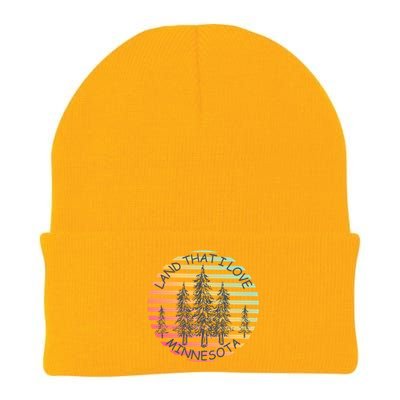 Minnesota Land That I Love Mn Pine Trees Gift Knit Cap Winter Beanie