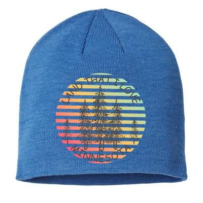 Minnesota Land That I Love Mn Pine Trees Gift Sustainable Beanie