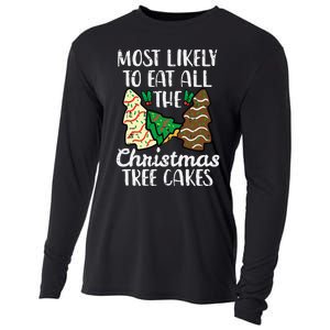 Most Likely To Eat Christmas Tree Cakes Xmas Cooling Performance Long Sleeve Crew