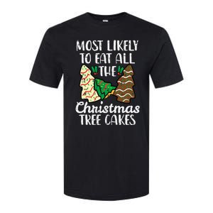 Most Likely To Eat Christmas Tree Cakes Xmas Softstyle CVC T-Shirt