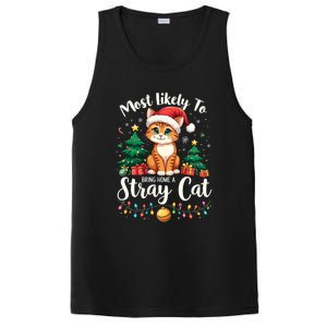 Most Likely To Bring Home A Stray Cat Christmas Santa Hat Cool Gift PosiCharge Competitor Tank